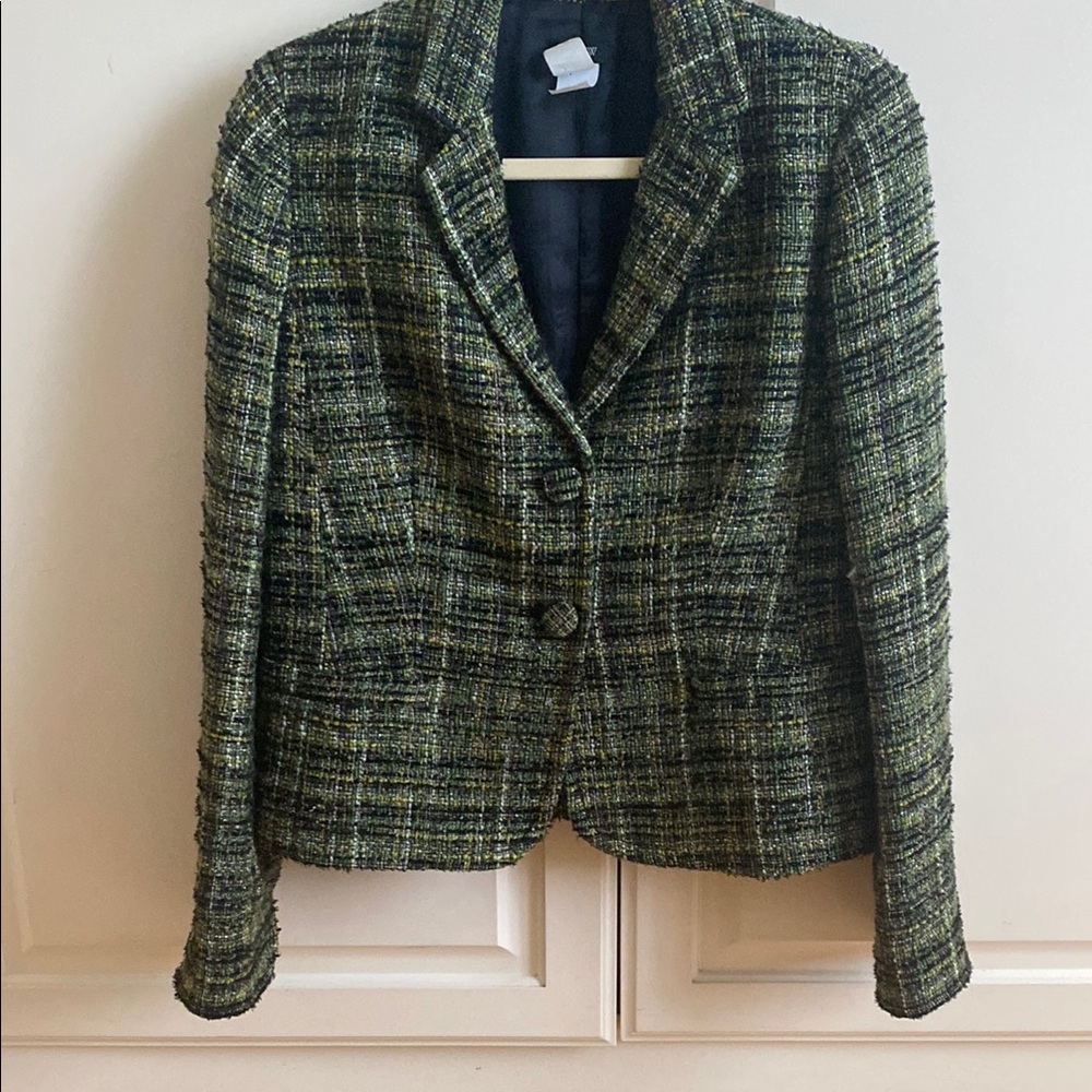 Women's Green J. Crew Tweed Jacket